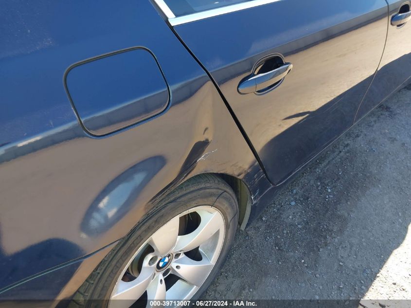 2007 BMW 525I VIN: WBANE53527CW62485 Lot: 39713007