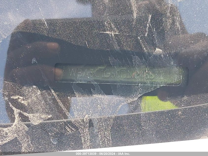 2013 BMW 328I VIN: WBA3C1G50DNR48531 Lot: 39713039