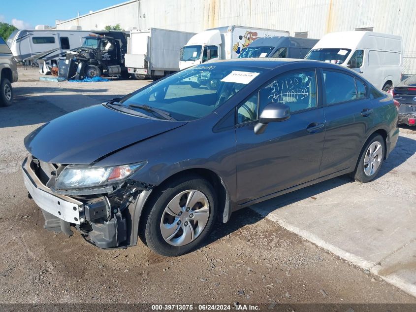 2013 Honda Civic Lx VIN: 19XFB2F55DE025217 Lot: 39713075