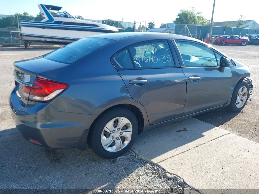 2013 Honda Civic Lx VIN: 19XFB2F55DE025217 Lot: 39713075