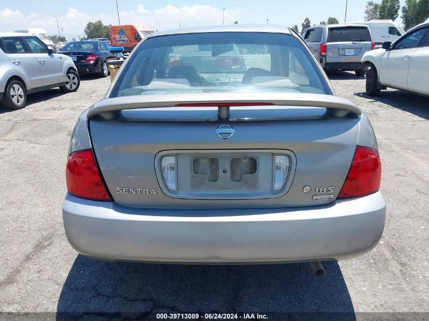 2005 Nissan Sentra 1.8S VIN: 3N1CB51DX5L492605 Lot: 39713089