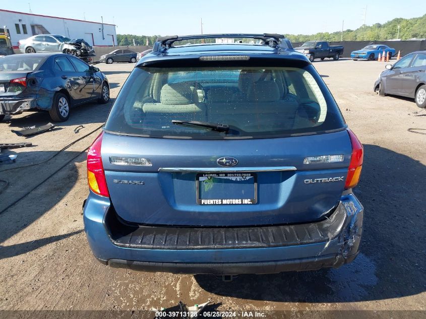 2007 Subaru Outback 2.5I/2.5I Basic/2.5I L.l. Bean Edition VIN: 4S4BP61C777343532 Lot: 39713128