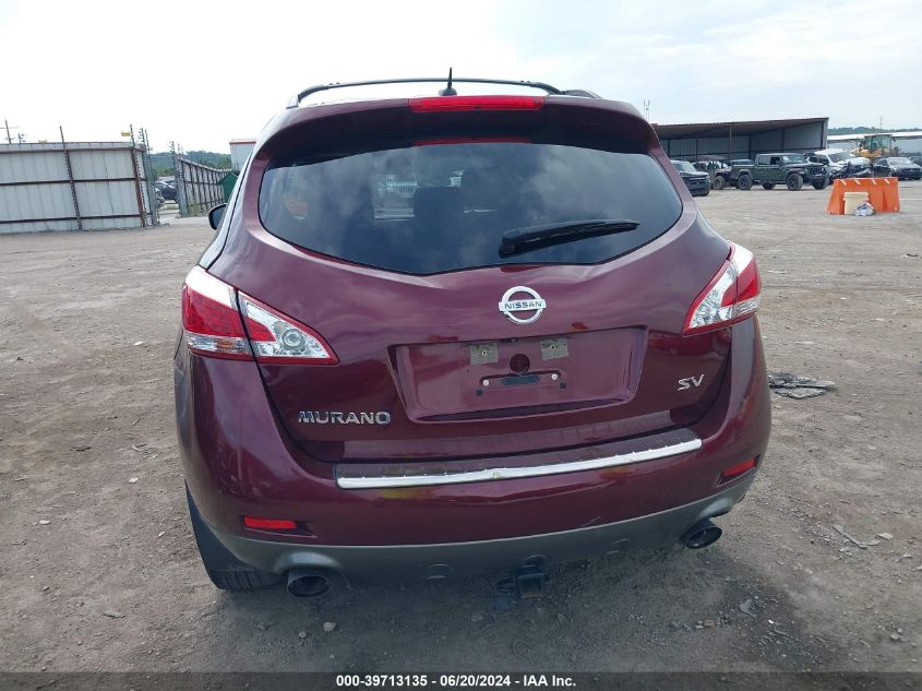 2011 Nissan Murano Sv VIN: JN8AZ1MU4BW060512 Lot: 39713135