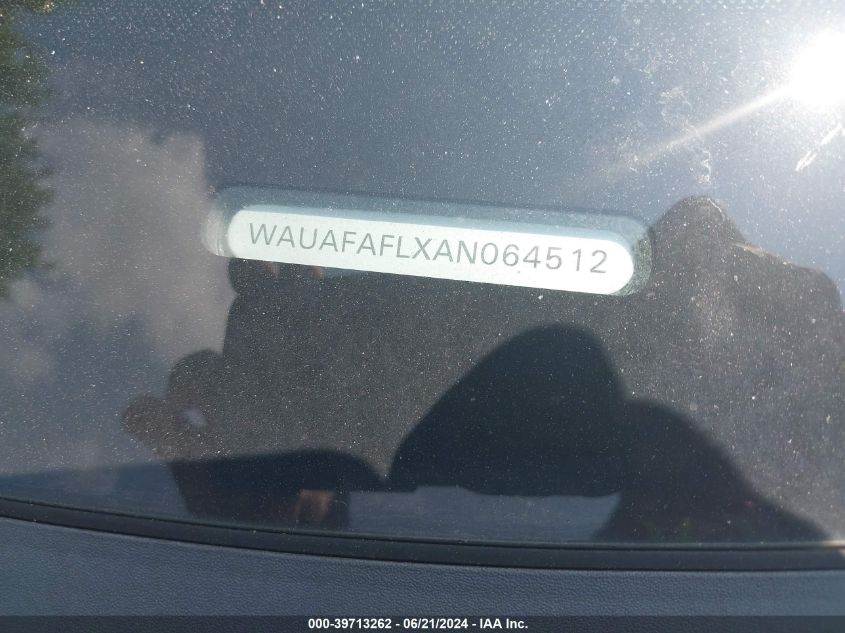 2010 Audi A4 2.0T Premium VIN: WAUAFAFLXAN064512 Lot: 39713262