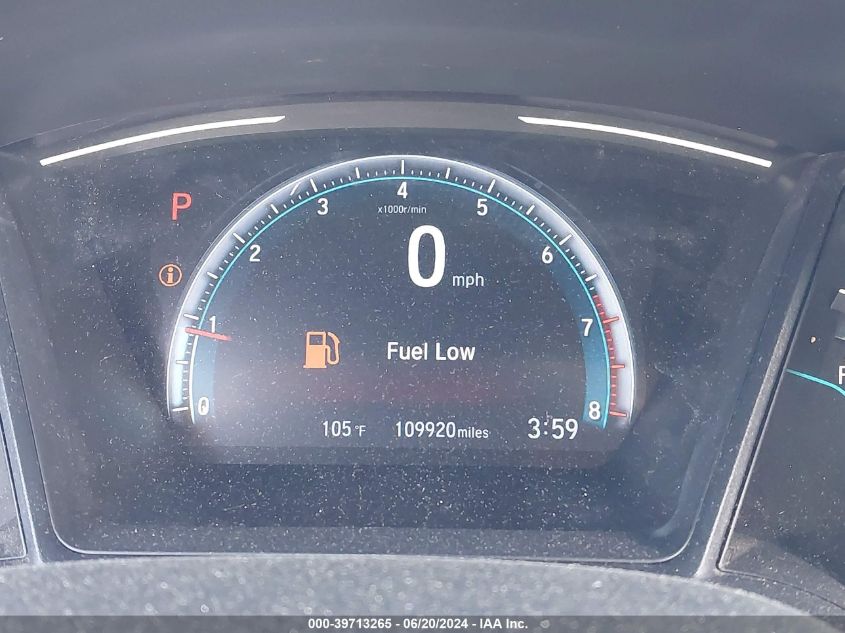 2019 Honda Civic Lx VIN: 2HGFC2F6XKH564344 Lot: 39713265