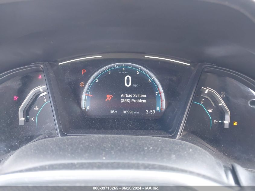 2019 Honda Civic Lx VIN: 2HGFC2F6XKH564344 Lot: 39713265