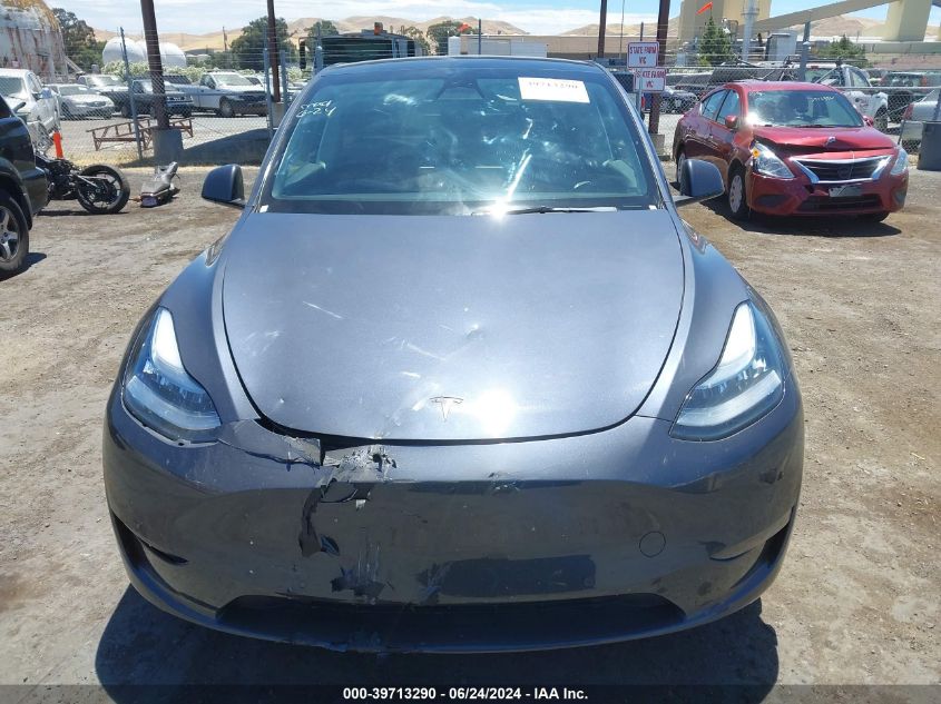 2022 Tesla Model Y Long Range Dual Motor All-Wheel Drive VIN: 7SAYGDEE8NF480343 Lot: 39713290