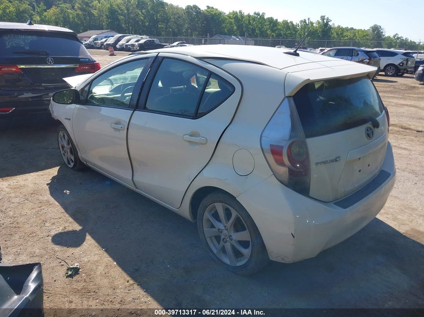 2012 Toyota Prius C VIN: JTDKDTB37C1014773 Lot: 39713317
