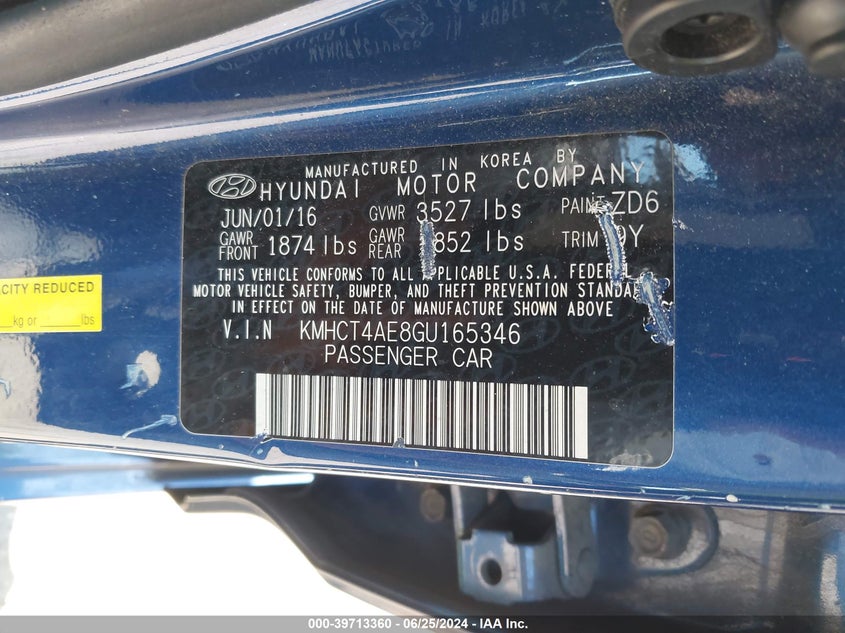 2016 HYUNDAI ACCENT SE - KMHCT4AE8GU165346