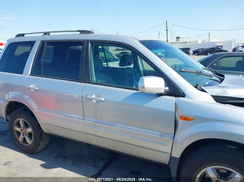 2006 Honda Pilot Ex VIN: 2HKYF184X6H523682 Lot: 39713521