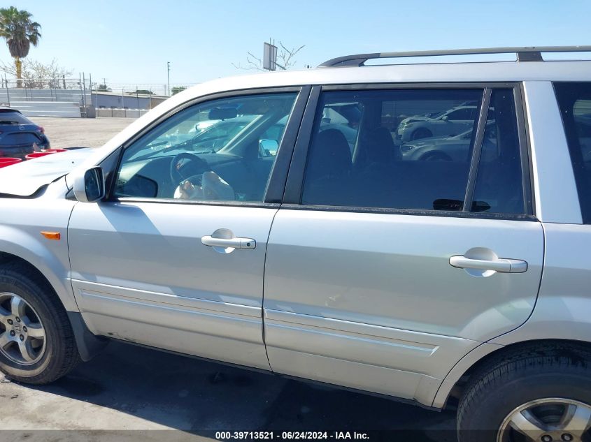 2006 Honda Pilot Ex VIN: 2HKYF184X6H523682 Lot: 39713521