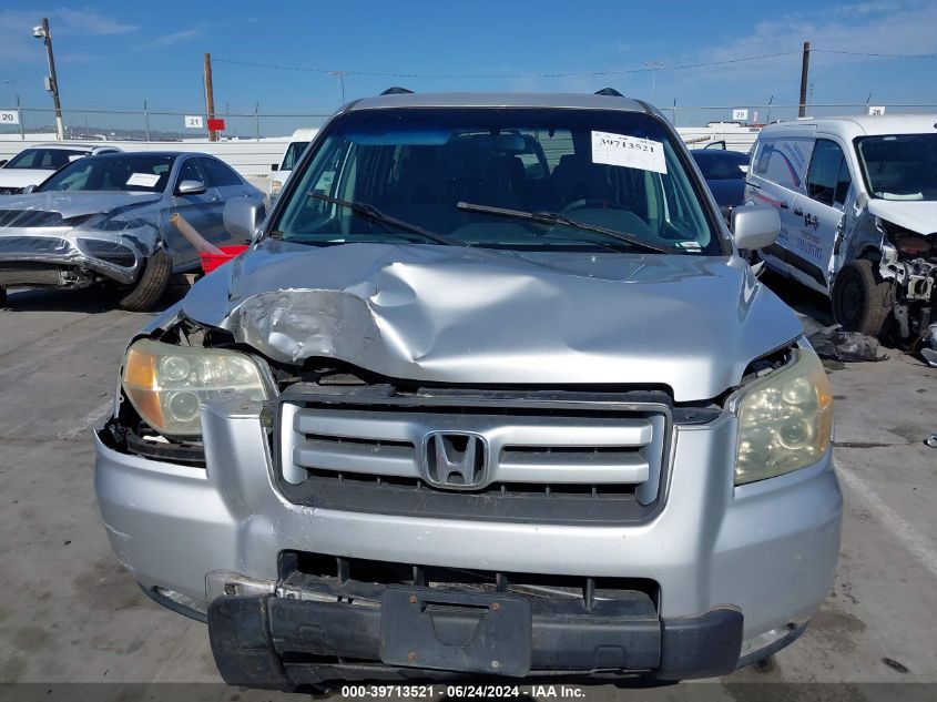 2006 Honda Pilot Ex VIN: 2HKYF184X6H523682 Lot: 39713521