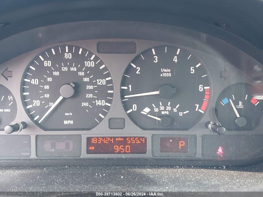 2000 BMW 323I I VIN: WBAAM334XYCA92852 Lot: 39713602