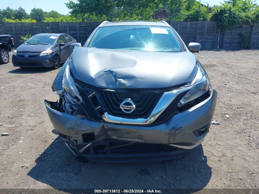 2018 Nissan Murano Sl VIN: 5N1AZ2MHXJN159274 Lot: 39713612