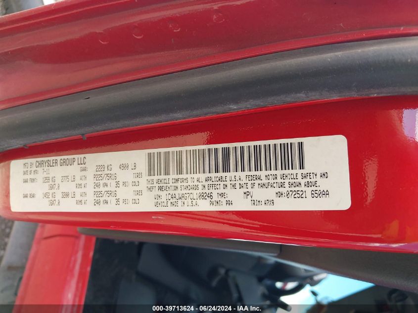 2012 Jeep Wrangler Sport VIN: 1C4AJWAG7CL108246 Lot: 39713624