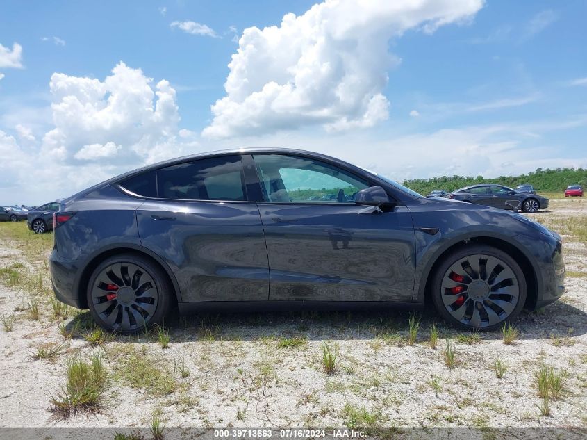 2024 Tesla Model Y Performance Dual Motor All-Wheel Drive VIN: 7SAYGDEF1RA275409 Lot: 39713663