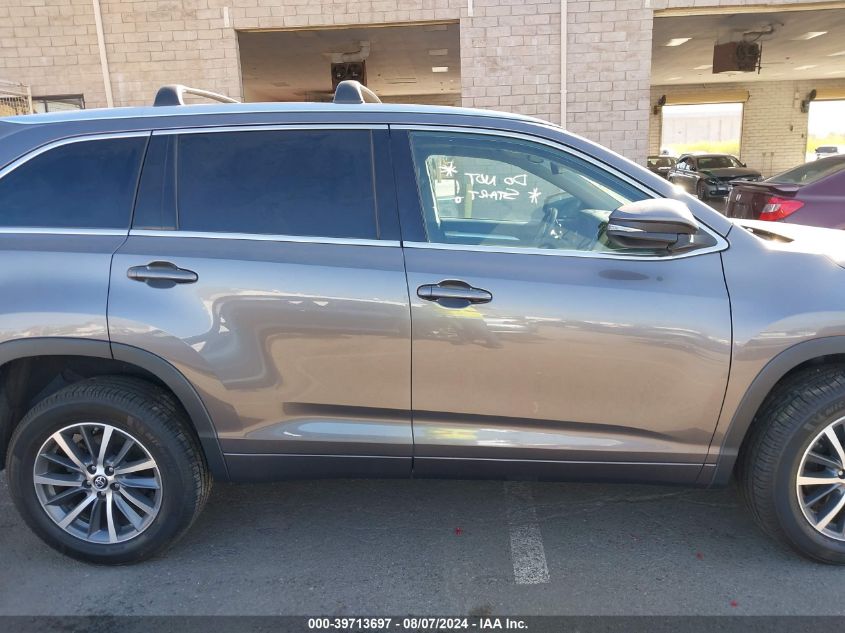 2018 Toyota Highlander Xle VIN: 5TDKZRFH1JS550306 Lot: 39713697