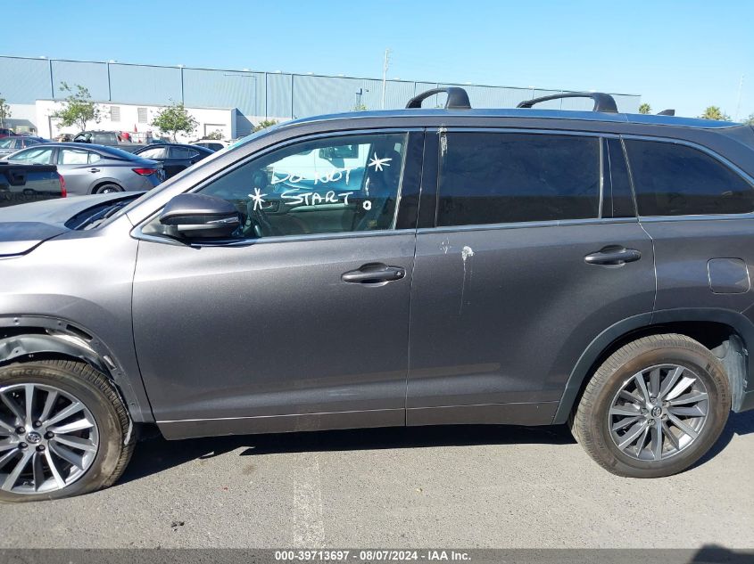 2018 Toyota Highlander Xle VIN: 5TDKZRFH1JS550306 Lot: 39713697