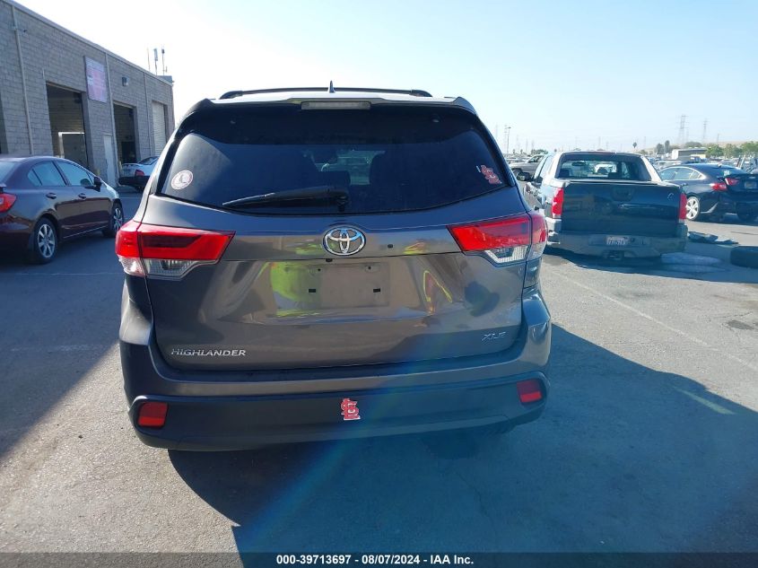 2018 Toyota Highlander Xle VIN: 5TDKZRFH1JS550306 Lot: 39713697