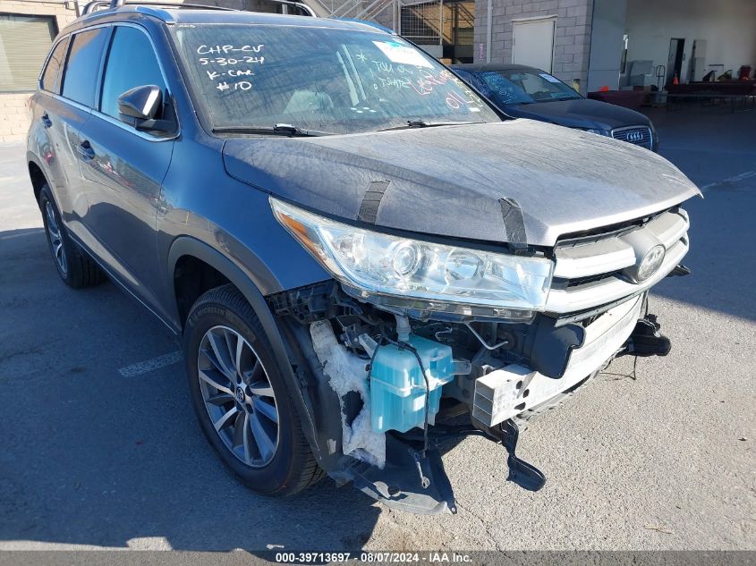 2018 Toyota Highlander Xle VIN: 5TDKZRFH1JS550306 Lot: 39713697