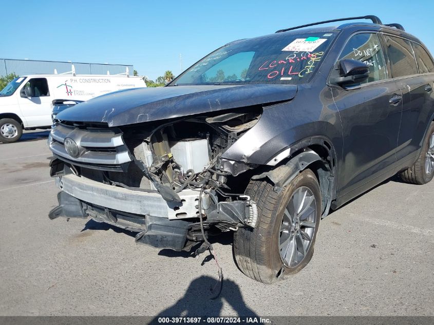 2018 Toyota Highlander Xle VIN: 5TDKZRFH1JS550306 Lot: 39713697