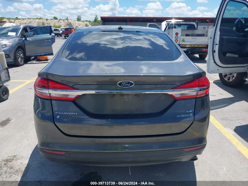 2018 Ford Fusion Hybrid Se VIN: 3FA6P0LU5JR276962 Lot: 39713739