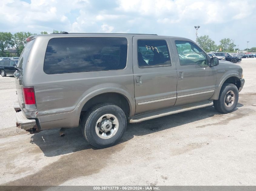 2004 Ford Excursion Limited VIN: 1FMNU43S44EB13761 Lot: 39713779