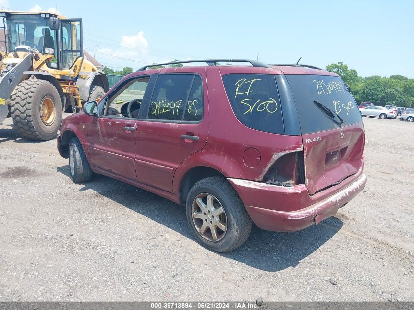 2000 Mercedes-Benz Ml 430 VIN: 4JGAB72E1YA183216 Lot: 39713894