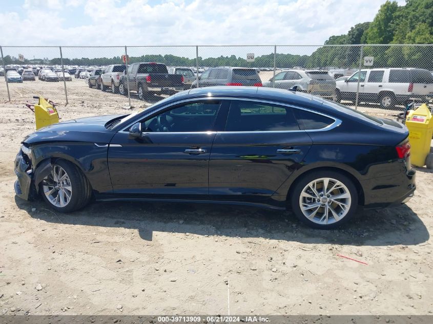 2020 Audi A5 Sportback Premium 45 Tfsi Quattro S Tronic VIN: WAUANCF50LA003745 Lot: 39713909