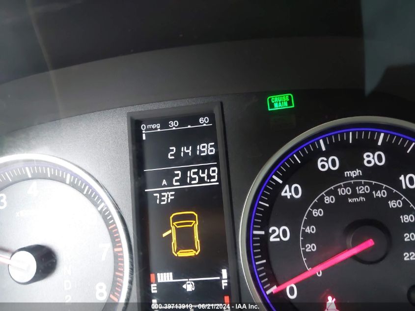 2009 Honda Cr-V Exl VIN: JHLRE48799C024734 Lot: 39713919