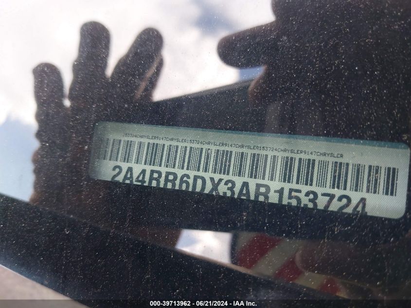 2010 Chrysler Town & Country Limited VIN: 2A4RR6DX3AR153724 Lot: 39713962