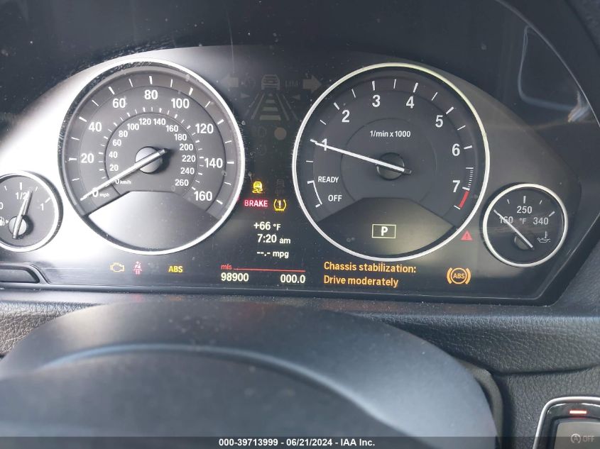 2013 BMW 328 I Sulev VIN: WBA3C1C54DF437503 Lot: 39713999