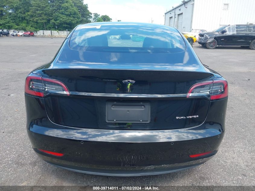 2022 Tesla Model 3 Long Range Dual Motor All-Wheel Drive VIN: 5YJ3E1EB0NF121151 Lot: 39714011