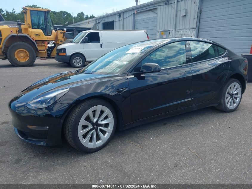 VIN 5YJ3E1EB0NF121151 2022 Tesla Model 3, Long Rang... no.2