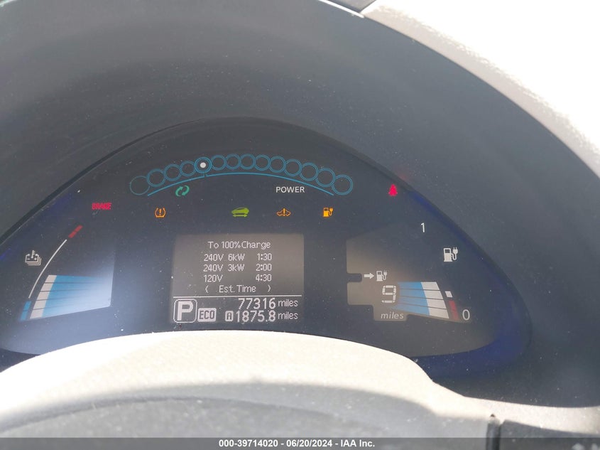 2013 Nissan Leaf Sv VIN: 1N4AZ0CP0DC402792 Lot: 39714020