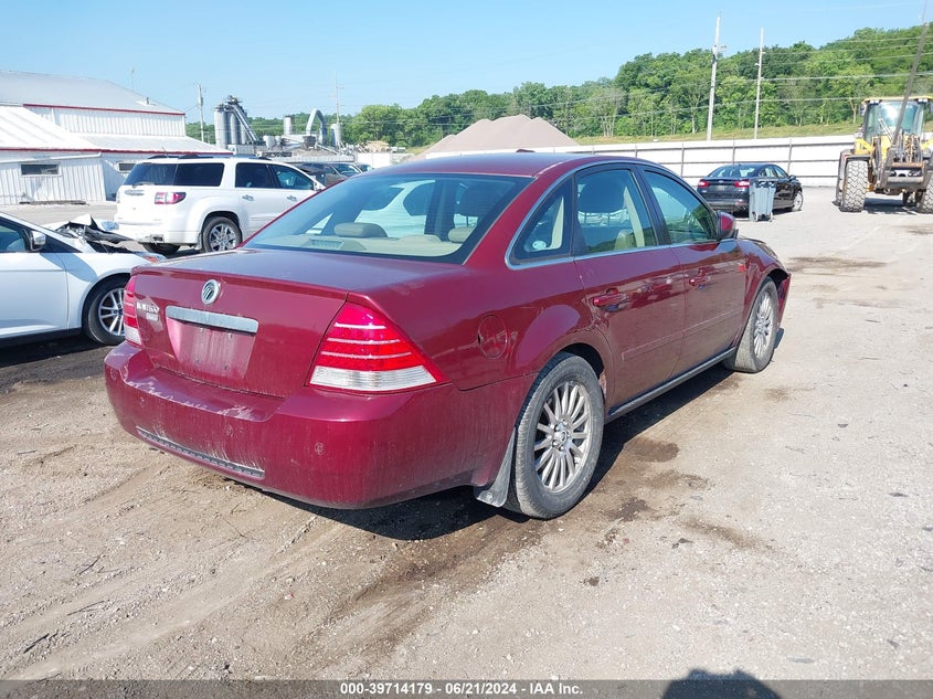 2005 Mercury Montego Premier VIN: 1MEFM421X5G605765 Lot: 39714179