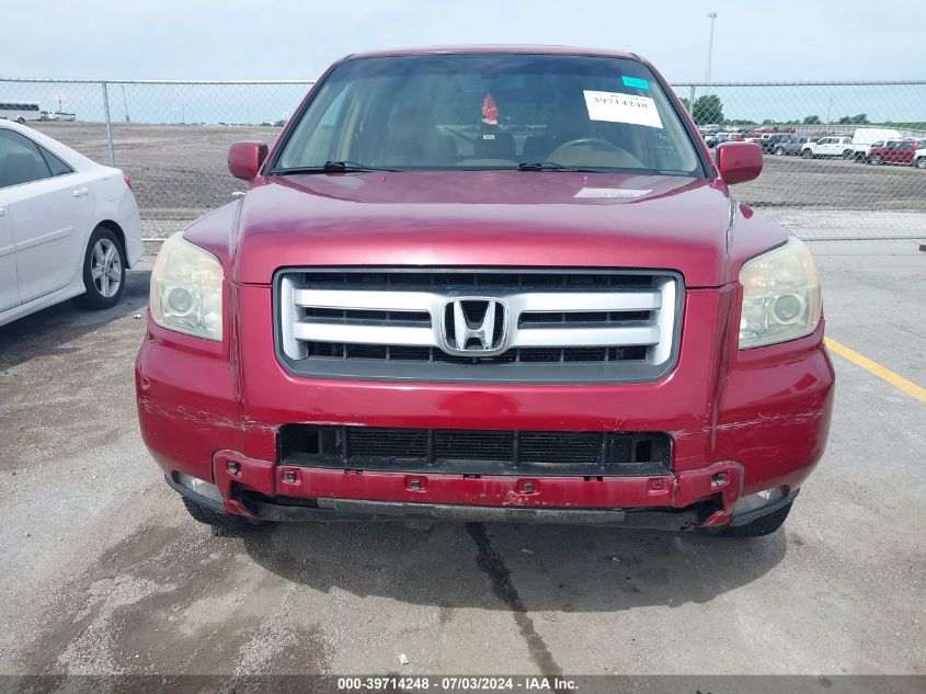 2006 Honda Pilot Ex VIN: 2HKYF18586H511264 Lot: 39714248
