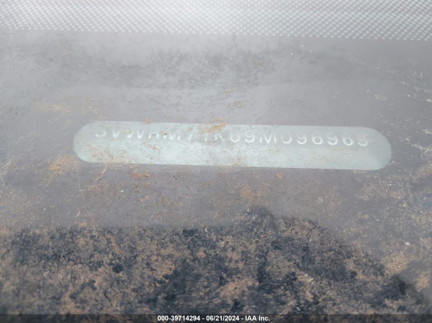 2009 Volkswagen Jetta Sedan Sel VIN: 3VWRM71K69M096969 Lot: 39714294