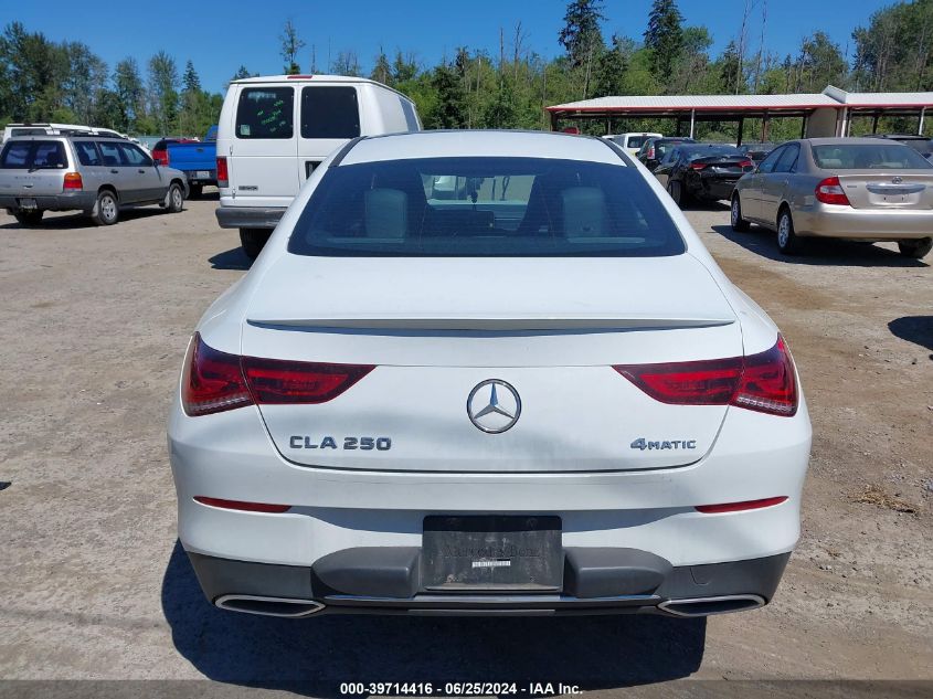 2020 Mercedes-Benz Cla 250 4Matic VIN: W1K5J4HB7LN091376 Lot: 39714416