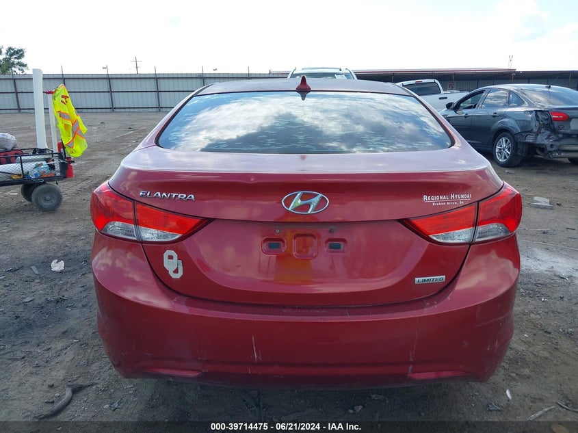 2012 Hyundai Elantra Limited (Ulsan Plant) VIN: KMHDH4AE5CU292247 Lot: 39714475