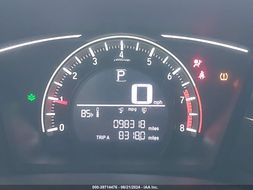 2018 Honda Civic Lx VIN: 19XFC2F53JE033079 Lot: 39714476