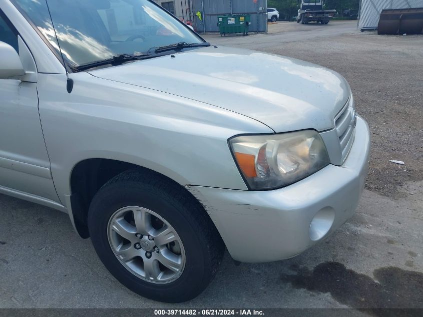 2006 Toyota Highlander V6 VIN: JTEEP21A960142002 Lot: 39714482