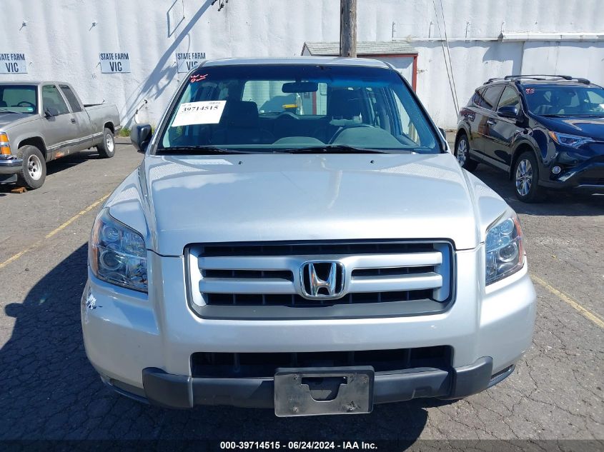 2007 Honda Pilot Lx VIN: 2HKYF18107H508101 Lot: 39714515