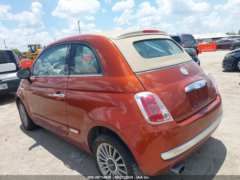 2012 Fiat 500C Lounge VIN: 3C3CFFER4CT380994 Lot: 39714678