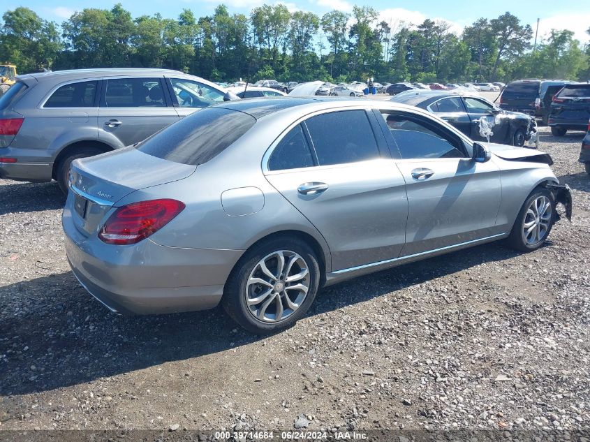 2016 Mercedes-Benz C 300 4Matic/Luxury 4Matic/Sport 4Matic VIN: 55SWF4KB4GU101017 Lot: 39714684