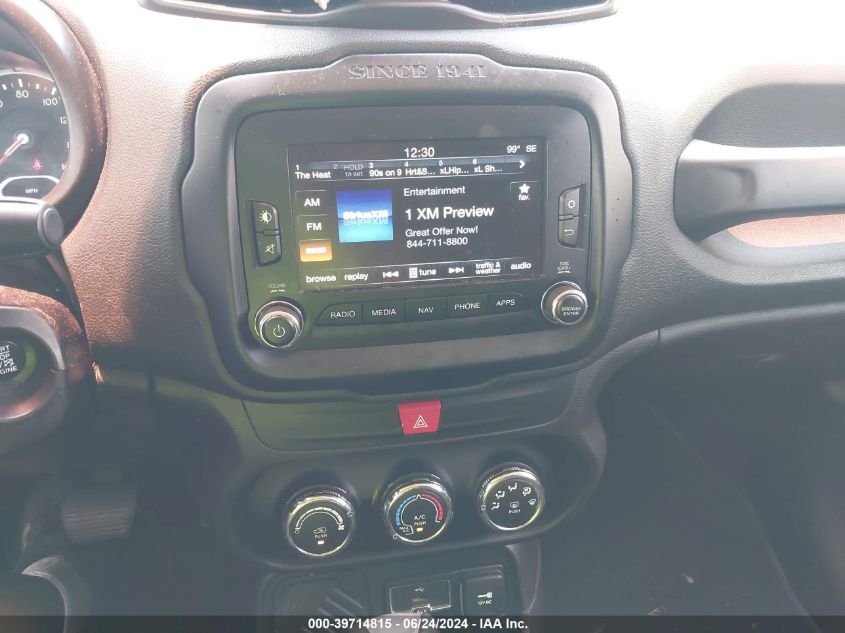 2017 Jeep Renegade Altitude Fwd VIN: ZACCJABB8HPE59247 Lot: 39714815