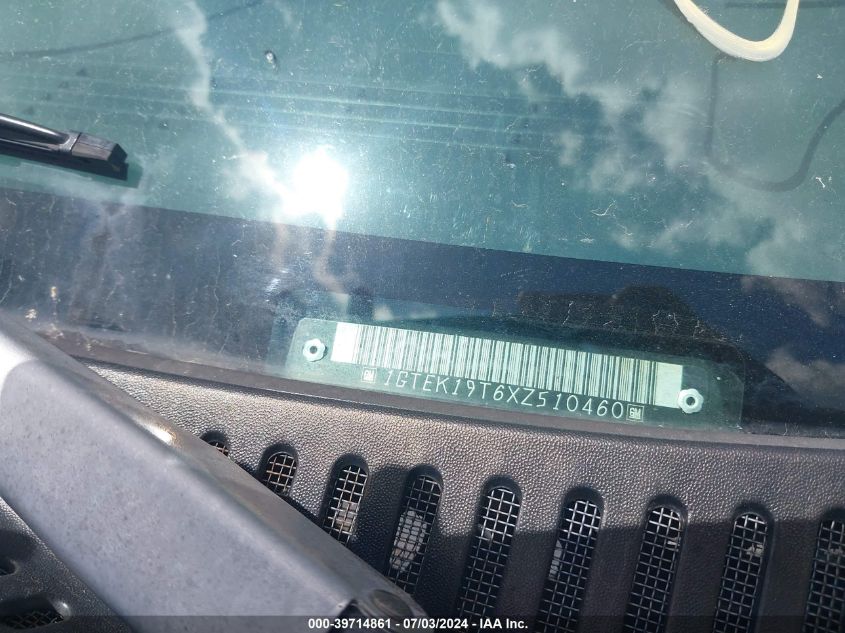 1999 GMC Sierra 1500 Sle VIN: 1GTEK19T6XZ510460 Lot: 39714861