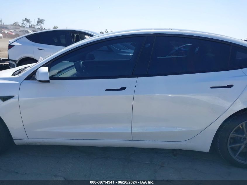 2022 Tesla Model 3 Long Range Dual Motor All-Wheel Drive VIN: 5YJ3E1EB0NF267615 Lot: 39714941