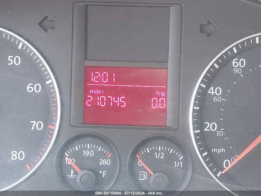 2009 Volkswagen Jetta S VIN: 3VWJZ71K69M169367 Lot: 39715064