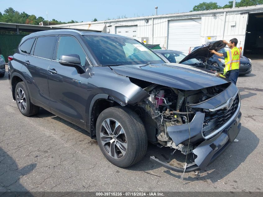 2021 Toyota Highlander Hybrid Xle VIN: 5TDHBRCH8MS021572 Lot: 39715235